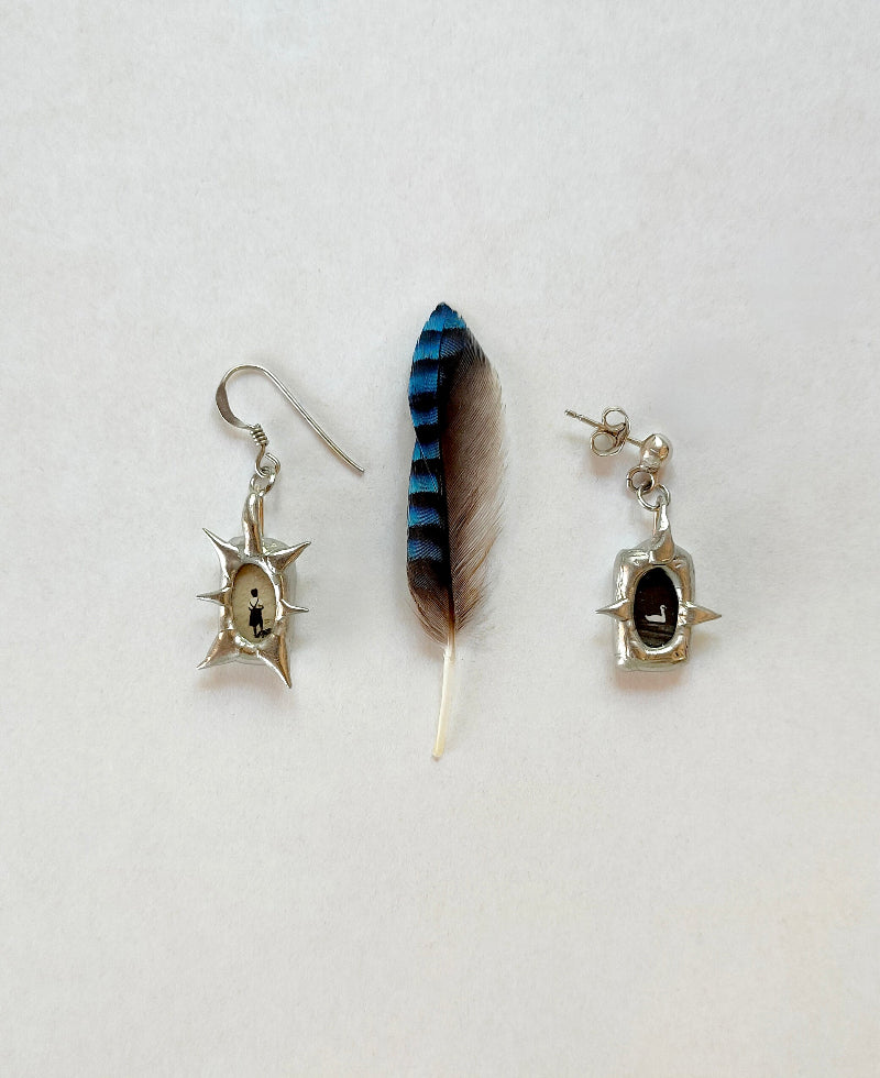Mismatched earrings